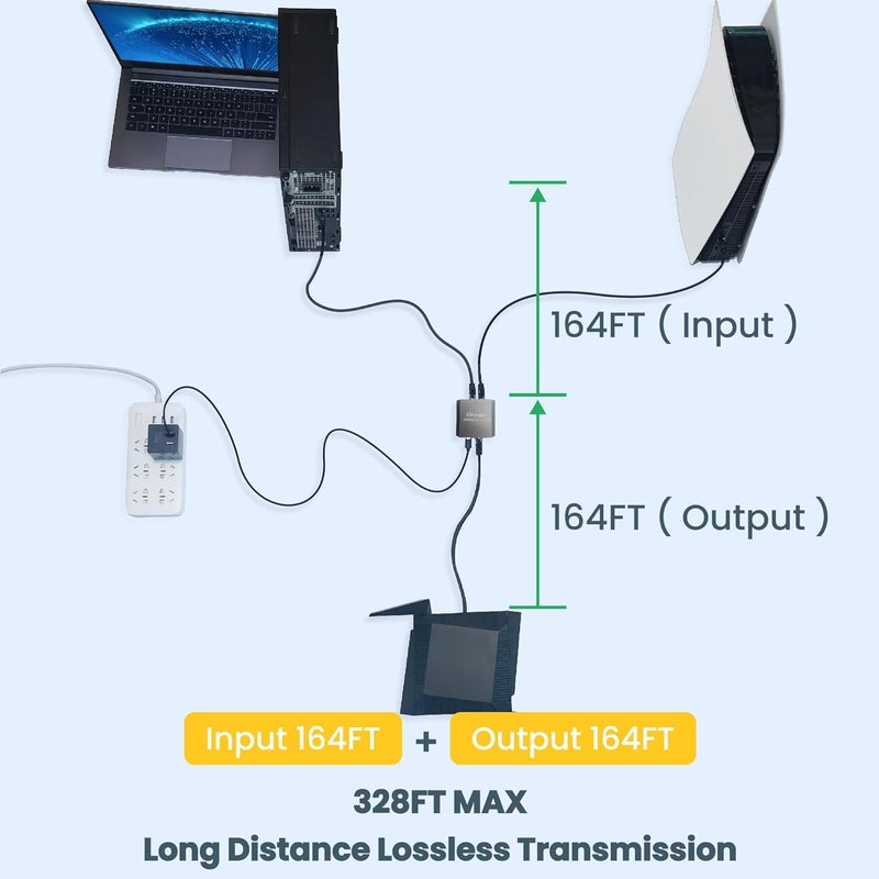WinRaybot Ethernet Splitter 1 to 2 RJ45 Gigabit Network Adapter Compatible with Cat 6/7/8 Cable for Router PC Laptop Printer Home Office Network - Image 5